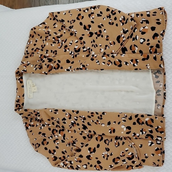 Saltwater LUXE Leopard Print Blazer "Garvey" Light Jacket Blazer Size Small - Picture 17 of 17